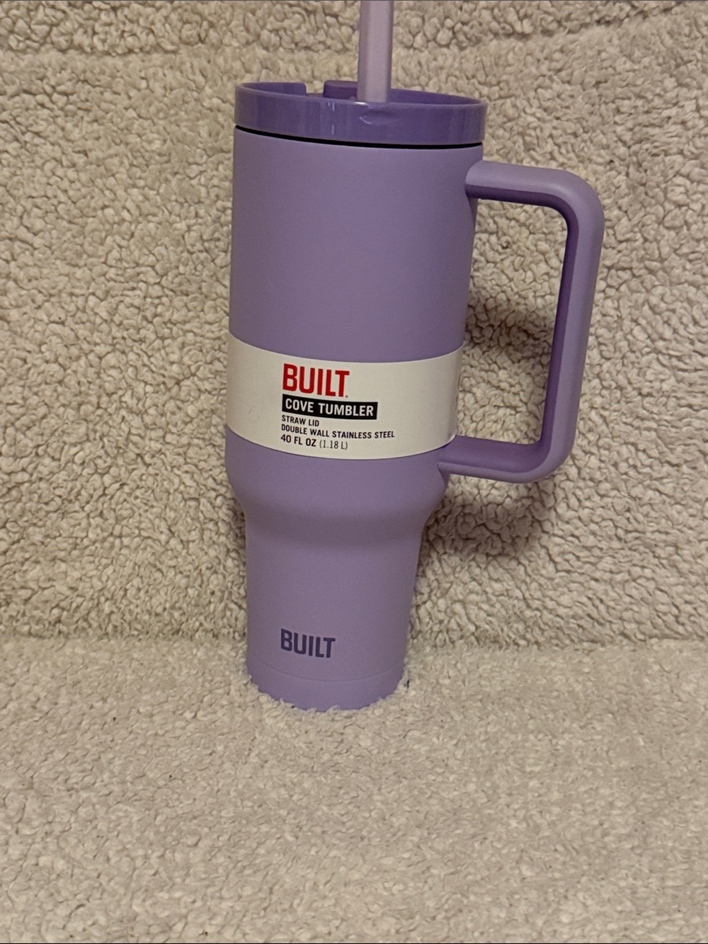 BUILT Lavender Cove Tumbler 40 oz Travel Mug with Handle